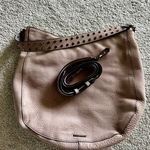 Rebecca Minkoff Taupe Pebble Finish Shoulder Hobo and Crossbody Bag